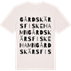 Vintage White t-shirt med Gårdskärs fiskehamn ordlek t-shirt