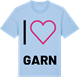 Blue Soul t-shirt med Jag älskar Garn t-shirt stort tryck