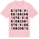 Pink Cotton t-shirt med Gästgivargården ordlek t-shirt