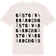 Vintage White t-shirt med Gästgivargården ordlek t-shirt