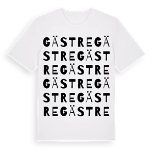 Gästre ordlek t-shirt – ekologisk bomull t-shirt från Pinshirt