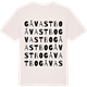 Vintage White t-shirt med Gåvastbo ordlek t-shirt