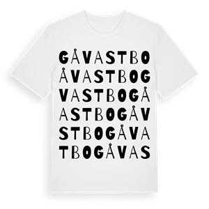 Gåvastbo ordlek t-shirt – ekologisk bomull t-shirt från Pinshirt
