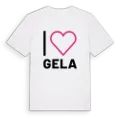 Jag älskar Gela t-shirt stort tryck