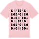 Pink Cotton t-shirt med Giboda ordlek t-shirt