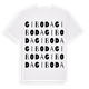 White t-shirt med Giboda ordlek t-shirt