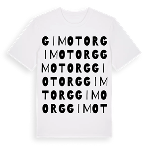 Gimo torg ordlek t-shirt – ekologisk bomull t-shirt från Pinshirt