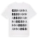 White t-shirt med Ginhammar ordlek t-shirt