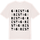 Vintage White t-shirt med Giresta ordlek t-shirt