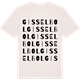 Vintage White t-shirt med Gisselbol ordlek t-shirt