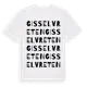 White t-shirt med Gisselvreten ordlek t-shirt
