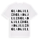Gladkullen ordlek t-shirt