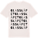 Vintage White t-shirt med Glasskåpet ordlek t-shirt