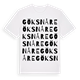 White t-shirt med Göksnåre ordlek t-shirt