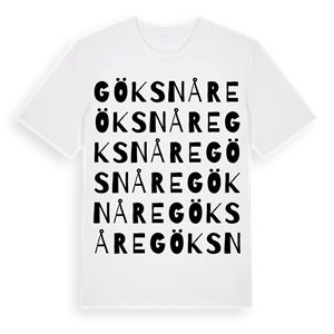 Göksnåre ordlek t-shirt – ekologisk bomull t-shirt från Pinshirt