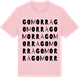 Pink Cotton t-shirt med Gomorra ordlek t-shirt