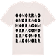 Vintage White t-shirt med Gomorra ordlek t-shirt