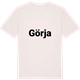 Vintage White t-shirt med Görja fetstil t-shirt