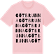 Pink Cotton t-shirt med Götbrunna ordlek t-shirt