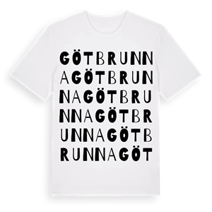 Götbrunna ordlek t-shirt – ekologisk bomull t-shirt från Pinshirt