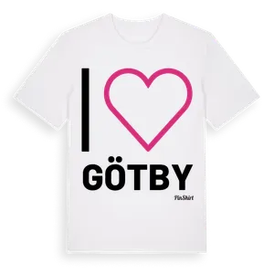 Jag älskar Götby t-shirt stort tryck – ekologisk bomull t-shirt från Pinshirt
