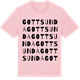 Pink Cotton t-shirt med Gottsunda ordlek t-shirt