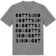 Mid Heather Gray t-shirt med Gottsunda ordlek t-shirt