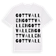 White t-shirt med Gottvallen ordlek t-shirt
