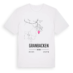 Granbacken karta t-shirt – ekologisk bomull t-shirt från Pinshirt