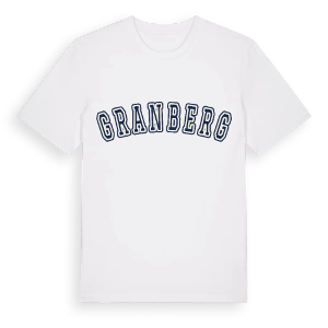 Granberg college t-shirt – ekologisk bomull t-shirt från Pinshirt