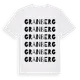 White t-shirt med Granberg ordlek t-shirt