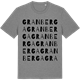 Mid Heather Gray t-shirt med Granberga ordlek t-shirt