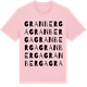 Pink Cotton t-shirt med Granberga ordlek t-shirt