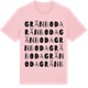 Pink Cotton t-shirt med Gränboda ordlek t-shirt