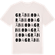 Vintage White t-shirt med Gränboda ordlek t-shirt