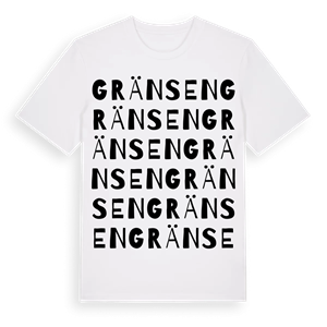Gränsen ordlek t-shirt – ekologisk bomull t-shirt från Pinshirt