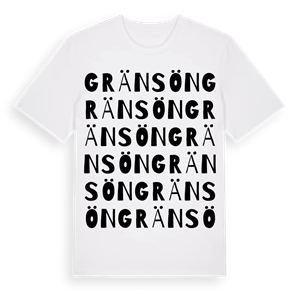 Gränsön ordlek t-shirt – ekologisk bomull t-shirt från Pinshirt