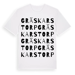 Gräskarstorp ordlek t-shirt – ekologisk bomull t-shirt från Pinshirt