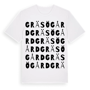 Gräsö gård ordlek t-shirt – ekologisk bomull t-shirt från Pinshirt