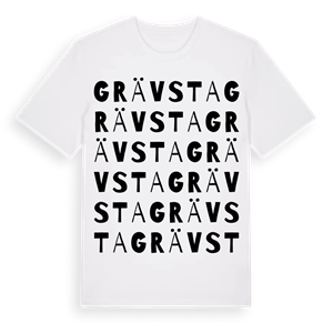 Grävsta ordlek t-shirt – ekologisk bomull t-shirt från Pinshirt