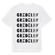 White t-shirt med Gredelby ordlek t-shirt