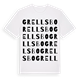 White t-shirt med Grellsbo ordlek t-shirt