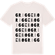 Vintage White t-shirt med Griggebo ordlek t-shirt