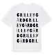 White t-shirt med Grillby Gård ordlek t-shirt