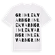 White t-shirt med Grimle kvarn ordlek t-shirt