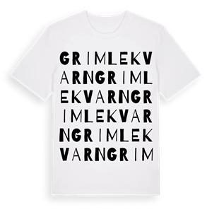Grimle kvarn ordlek t-shirt – ekologisk bomull t-shirt från Pinshirt