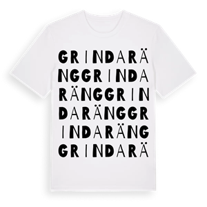 Grindaräng ordlek t-shirt – ekologisk bomull t-shirt från Pinshirt