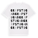 White t-shirt med Gripstugan ordlek t-shirt
