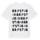 White t-shirt med Gripstugan ordlek t-shirt
