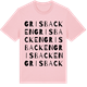 Pink Cotton t-shirt med Grisbacken ordlek t-shirt